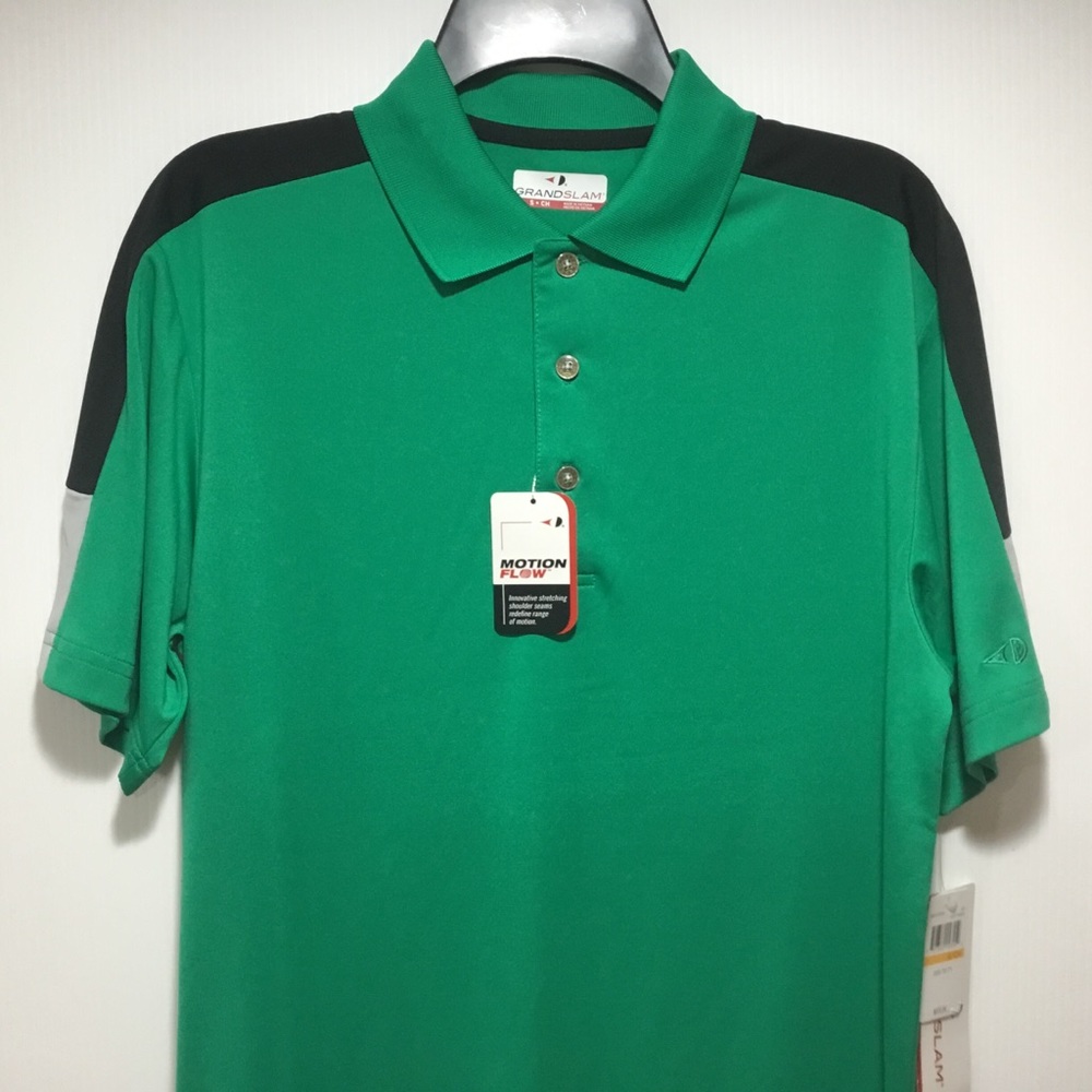 Grand Slam Mens Green Golf Polo Shirt Size Small